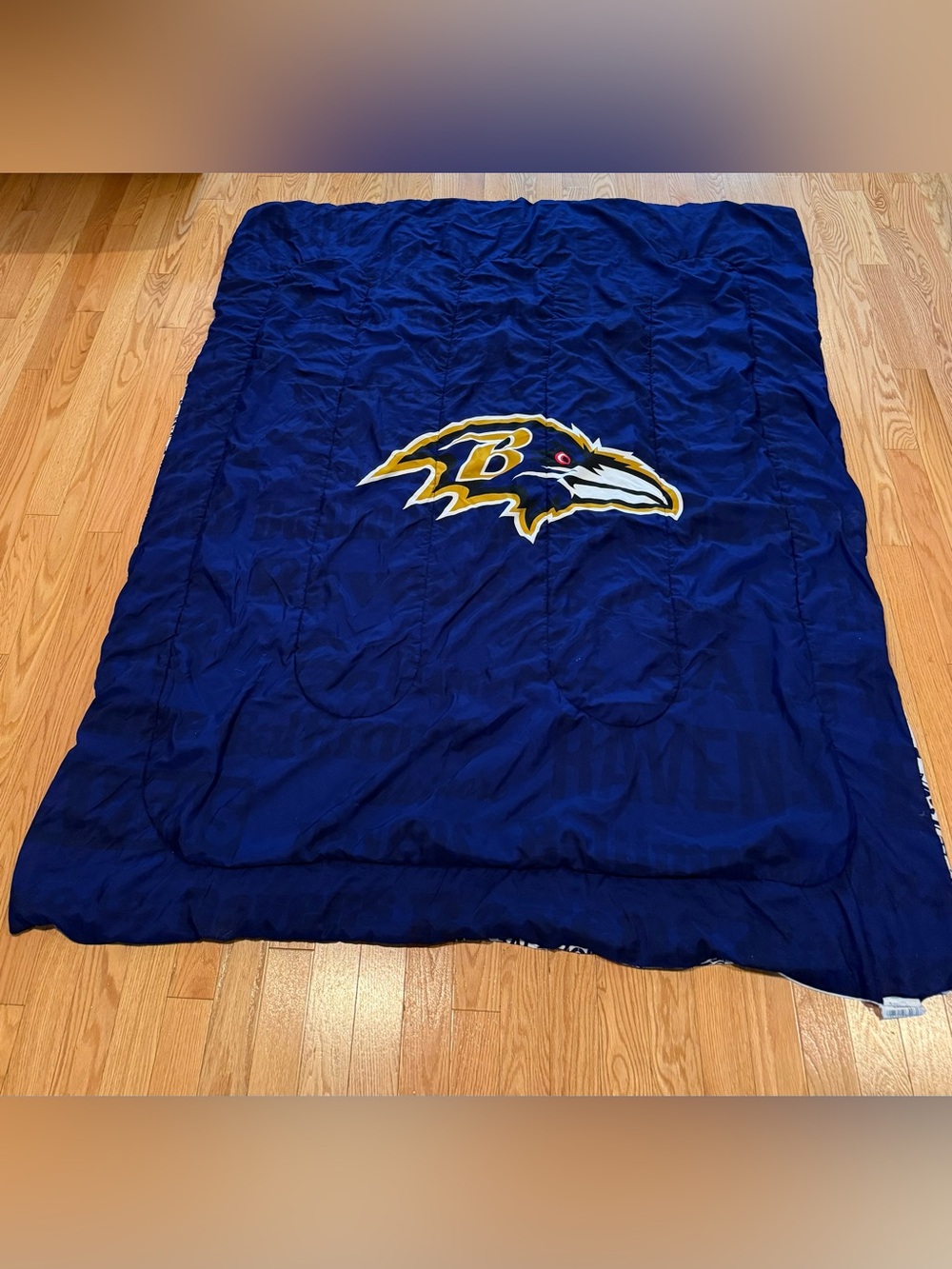 Baltimore Ravens NFL purple reversible twin comforter